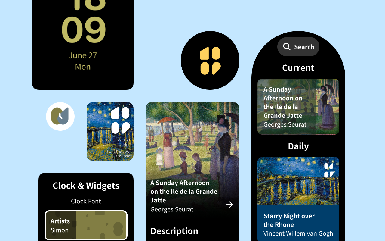 "Wonder Art", the app's design